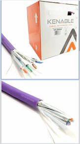 kenable Cat6A S/FTP Network Cable Reel | 10 Gigabit Ethernet | Solid Copper LSZH Low Smoke | Shielded