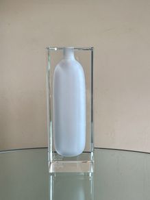Rosenthal Studio Line Crystal Glass Block Vase, Vintage German