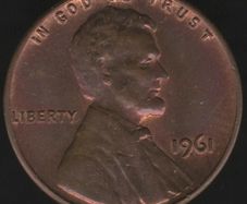 1961 U.S.A. Lincoln Memorial One Cent Coin
