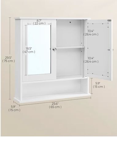Mirrored bathroom cabinet