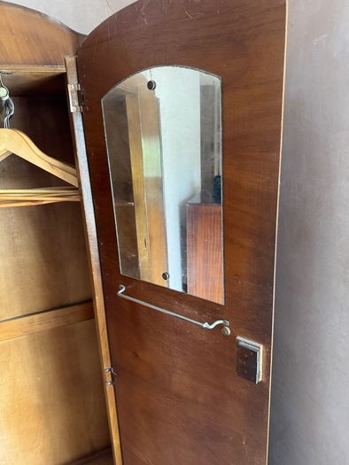Vintage Art Deco Waterfall Wardrobe Set Ladies and Gentlemans Wardrobes