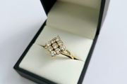 Vintage 18ct Yellow Gold Diamond Cluster Ring