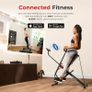 Smart Row-N-Ride Squat Machine  Foldable Upright Trainer, Full-Body Workout for Glutes Quads Core, Adjustable Resistance Bands, Bluetooth & Free SunnyFit App, 150 KG Capacity Image 4