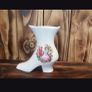 vintage 1960 Chinese porcelain ornamental ladies boot Image 2