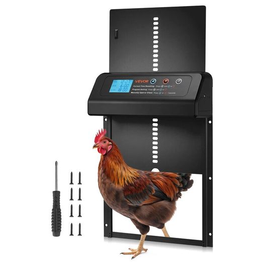Automatic Chicken Coop Door Battery Powered Chicken Coop Door with Timer & Manual Setting