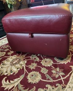 Burgundy Ottoman