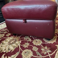 Burgundy Ottoman