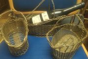 Vintage wire wine holders x3