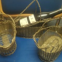 Vintage wire wine holders x3