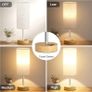 Bedside Lamps, Table Lamp for Living Room Bedroom, Touch Lamps Bedside with USB A+C Charging Ports, Dimmable Small Lamp with Fabric Shade for Kids Room, Study, Dorm, Office(Bulb Included) Image 2