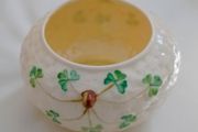 Belleek Ireland Shamrock Sugar Bowl