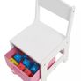 Brand new Liberty House White Table and Chairs with Pink Storage Bins Image 2