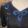 Vintage 80s 90s Party Top Black Embellished size 12 Postage included Image 3