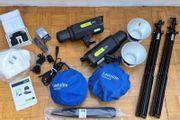 Lastolite Lumen8 F400 Twin Head Studio Flash Kit Complete with Wireless Trigger and Roller Case