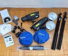 Lastolite Lumen8 F400 Twin Head Studio Flash Kit Complete with Wireless Trigger and Roller Case