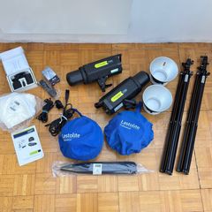 Lastolite Lumen8 F400 Twin Head Studio Flash Kit Complete with Wireless Trigger and Roller Case