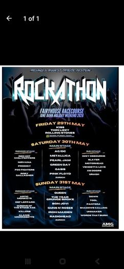 Rockathon May 2026  2 x VIP Early Bird camping