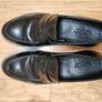 Black real leather loafers Marks & Spencers Autograph (43/9 UK) Image 2