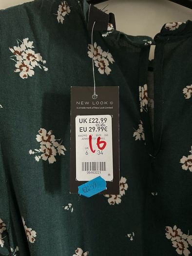 New Look Green Floral midi dress BNWT