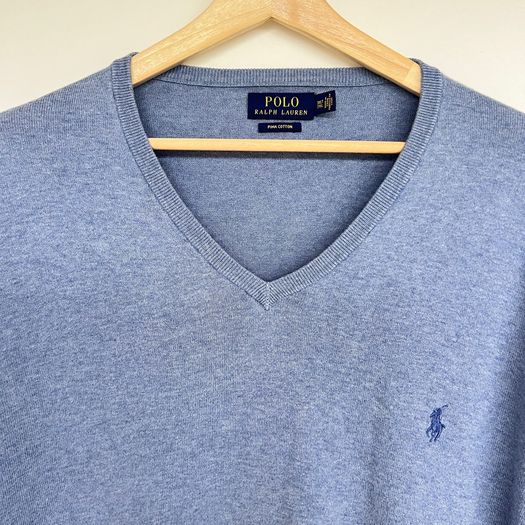 Polo Ralph Lauren Mens 3XL Blue Pima Cotton Jumper