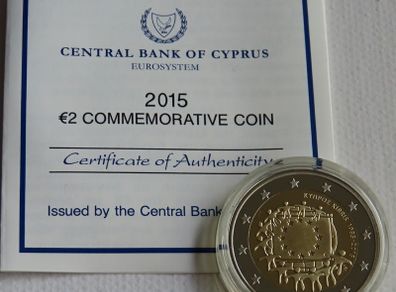 Cyprus 2 euro Proof coin 2015 - 30 Years of European Union Flag