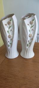 2 Irish Parian Primrose Vase Flowered