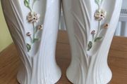 2 Irish Parian Primrose Vase Flowered