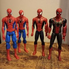 4 x Spiderman Figures