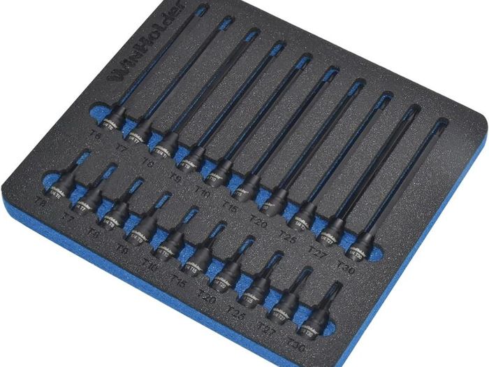 20pc Extra Long & Short Impact Torx Bit Sockets Set 1/4" Drive T6-T30 S2 CRV Hex