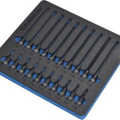 20pc Extra Long & Short Impact Torx Bit Sockets Set 1/4" Drive T6-T30 S2 CRV Hex