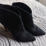 Black Suede Ankle Boots  Size 5 Image 4