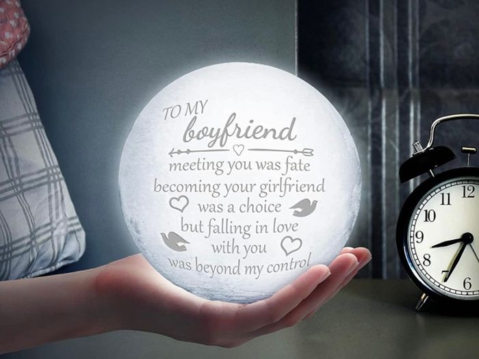 Valentines Day Boyfriend Gifts-Engraved Moon Lamp Gifts for Boyfriends 3D Printing Touch Control with Solid Wood Scaffold Boyfriend Birthday gifts Anniversary Wedding for Boyfriend MULTIPLE STYLES AVAILABLE, SEE PHOTOS (FREE POSTAGE)