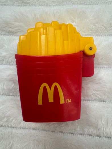 1996 McDonalds Flip Top Food Spinners Fries/ Chips Box Happy Meal Used Please see pictures