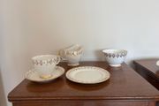 6 piece Queen Anne Bone China Tea Set