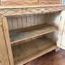 Vintage Pine Glass-Fronted Cabinet / Rustic Farmhouse Cupboard Image 3
