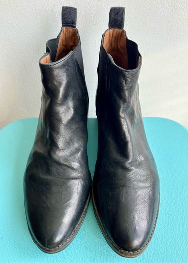 Jigsaw crinkle leather ankle boots 40/7