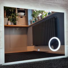 LED Bathroom Mirror 80x60cm Makeup Antifog