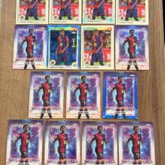 Yamal Topps Chrome Mix Bundle 15 Cards Sapphire & Logo Fractor
