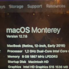 Macbook Retina 2016