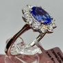 Diamond 950 Platinum AAA Tanzanite & Lab Grown Diamond Image 7