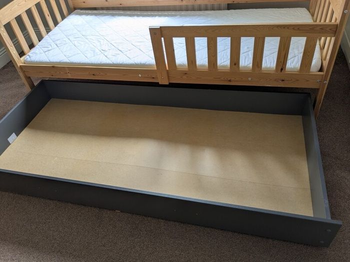 2 single beds or bunk bed comes with mattress