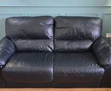 Leather 3 and 2 seater sofa