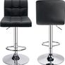 Leader Accessories Bar Stools (2/Set) Adjustable Bar Chairs Breakfast Dining Stools for Kitchen Island Counter PU Leather Double Stitching Square Back with decoration (FREE POSTAGE) Image 6