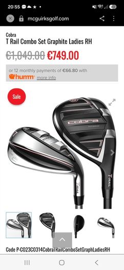 Cobra  Graphite Ladies  irons 6 ClubdRH