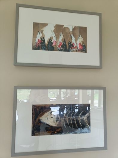 Fish paintings 63cm w x 43 h