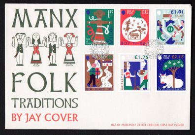 2018 Isle of Man Manx Folk Traditions Commemorative Stamps First Day Cover (FDC)