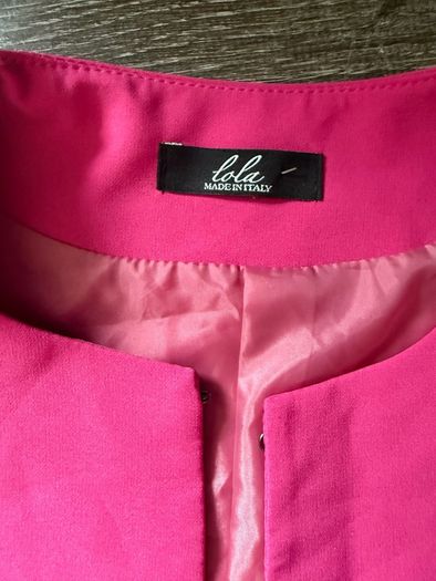 Pink Cropped Blazer Jacket