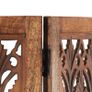 Hand Carved 3-Panel Room Divider Brown 120x165 cm Solid Mango Wood Image 5
