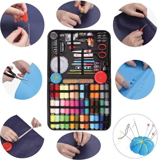 NEW SALE | 184 Pcs Premium Large Sewing Supplies with PU Case,38 XL Thread Spools,Scissors,Thimble,Threader,Needle,Suitable for Traveller,Adults,Kids,Beginner,Emergency,DIY and Home Button Repair Kit