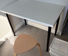 Table White Ikea Linnmon / Adils